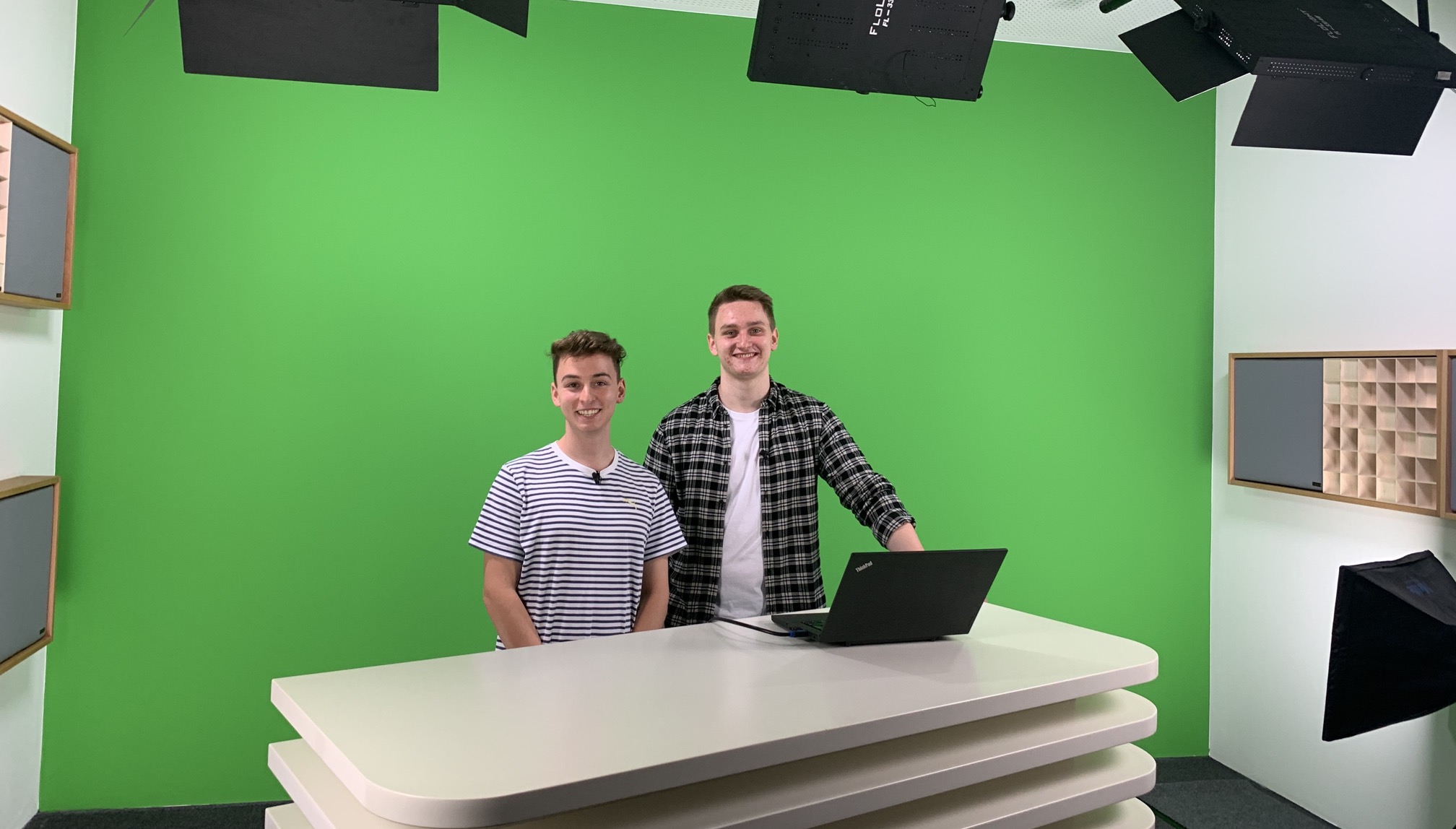 Johannes and me openHPI Recording Studio